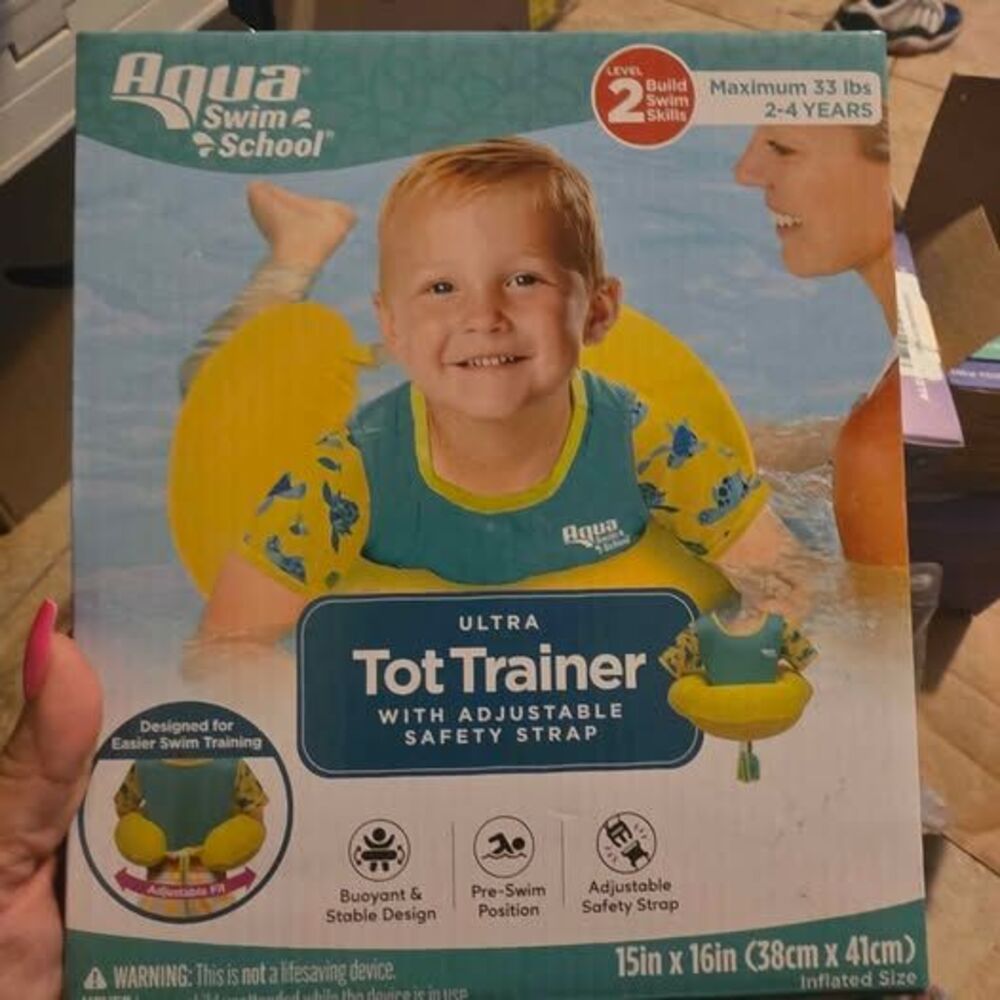 Aqua Swim School Ultra Tot Trainer #floaty #swim #kids new in box . Read for pic